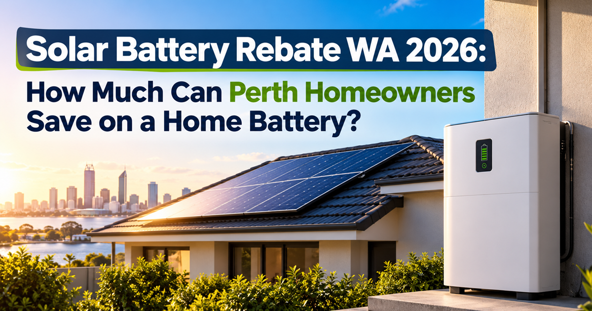 Solar Battery Rebate WA 2026 guide for Perth homeowners